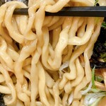 鼓志 - まぜそば(手揉み太麺)麺アップ