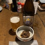 炉ばた焼 ウタリ - サッポロクラシック＋お通し