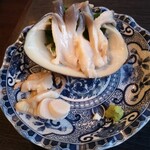 蕎麦 美酒 健肴 佳蕎庵 - 北寄貝。すごく大きい。そして甘い！