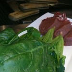 海王 - 牛フィレ80g..3人前とほうれん草