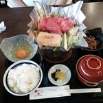 レストラン千成亭 - 近江牛すきやき鍋昼膳（1,650円）