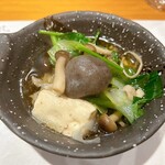 柳家錦 - 5.猪肉と山菜の鍋（取分け）