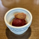 蕎麦貴石 - 自家栽培ブルーベリーのソルベ