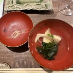 焼鳥 角レ - 筍とワカメのお椀