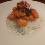 旬海佳肴 一家 - ぷりぷり海老のピリ辛マヨネーズ炒め　ビールに合う