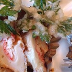 てまり - 春菊・ビタミンちくわの天ぷら