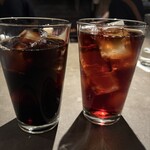 RODEO - アイスコーヒーとアイスティー。爽やかな風味でデザートと良く合います