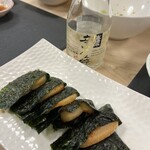 山与し鮨 - 平貝の磯辺焼き。平貝はお寿司屋さんでしか見ないですね。久しぶり！