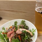 山与し鮨 - 山与しセットの海鮮サラダ。¥4200也