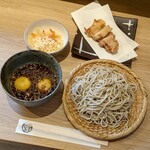 江戸そば マルノ - 黄身づけつゆと地鶏天