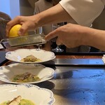 八王子うかい亭 - 最後は柑橘をスリスリ(( *´ `)"