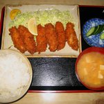 Esashi - 「カキフライ定食」850円＋「ごはん大盛」50円