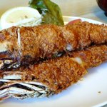 弥次喜多 - 超特大エビフライ定食の伊勢エビ