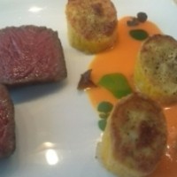 Jean-Georges Tokyo - 飛騨牛A-5のシアード　ゴールドバースクワッシュ、沖縄ハバネロエマルジョン（＋¥1,500）