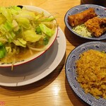 近江ちゃんぽん亭 - 野菜スペシャル＋から揚半炒飯セット　　1100円＋500円(税込)