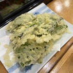 とも恵寿し - 行者ニンニク〜香りも味もめちゃくちゃうまいっす