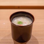 東茶屋 なかむら - 2025.5 金沢産毛蟹と山城産筍の擂り流し 大阪産春キャベツ入り