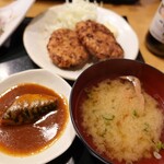 味里 - イカメンチ、鯖味噌煮、味噌汁