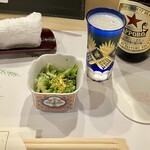 おでん 柳 - 瓶ビール770円、お通し550円