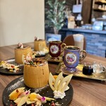 cafe Moelleux - ブリュレのプチふぉん¥1,190-  水出しアイスコーヒー¥620