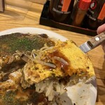 広島焼き みやこ亭 - やっぱモヤシばっかなのよ