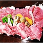 熟成焼肉 格之進TOKYO - おまかせコースのお肉３人前。