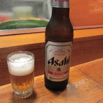 義経 - 一人でしたがやっぱりビールで乾杯です。
            