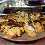 La Txapela - 201407 カウンターの目の前にあるケース内のピンチョス