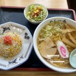 めん一番 - 半チャーハンセット（醤油）1100円