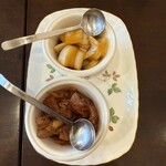 トマト - 付け合せ　玉ねぎが絶品！残さず頂きました