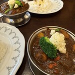 トマト - 【和牛ビーフジャワカレー】【季節の野菜トッピング】絶景