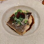 fu-fu shisen - イサキのせいろ蒸し広東風醤油