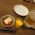 伊都旬彩 こころ 西新本店 - ウコンと生と冷奴