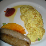 LA CASCATA - ライブキッチンで作ってくれたオムレツ