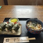 めん処すゞき - 天むすセット　きしめん