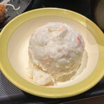 松のや - こちらもクーポン利用で、いただいた、ポテサラ　※芋の食感が残っていて、割と良かった