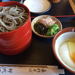 手打 神代そば - とろろ割子1270円