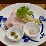 らあめん サンド - チャーシュー、メンマ、薬味（わさび、柚子胡椒、藻塩）