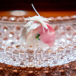 礼讃 - 鯵棒寿司　針生姜