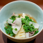 礼讃 - 物集女の筍　花山椒と猪