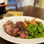 osteria enato - ラム肉2人前、イチボ、フライドポテト