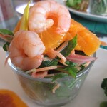 壱弐参 CAFE - えびと清見タンゴール、スイスチャードのマリネ