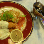 きっちん紅屋 - 車海老の海老フライ（ウスターソースもついています）