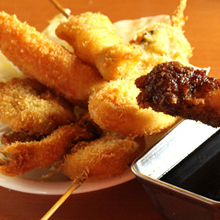 We offer overwhelmingly low prices! Kushikatsu, the taste of downtown