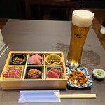 牛タンとマグロとクリスピー餃子 ひまわり［海］ - 