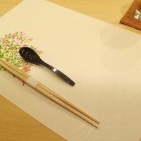 みつ林 - カウンターでのセッティングです。