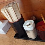 正太郎うどん - 調味用など