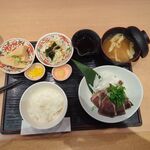 燒鳥酒場 武州屋 - かつお刺し定食1200円