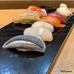 寿司Bar 武蔵 - おまかせ晩酌セットのにぎり