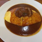 くらんべりー - 料理写真:ハンバーグ、チーズオムライス